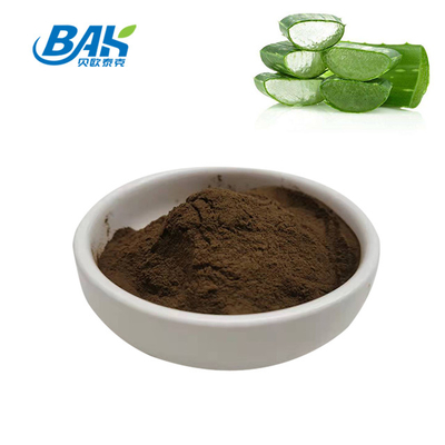 10% - 95% สารสกัดจากใบว่านหางจระเข้ Barbadensis 100/1 200/1 ผงละเอียดสีน้ำตาล