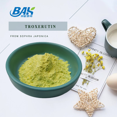 BAK ผลิตภัณฑ์ อาหารเสริมเสริมระบบภูมิคุ้มกัน Troxerutin สีเหลือง CAS 7085-55-4 1.65g/Cm3