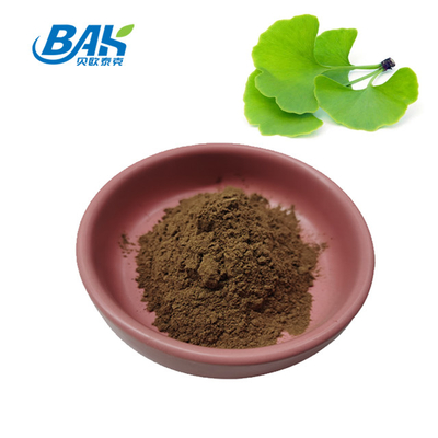 Flavone 24% Lactones 6% Ginkgo Biloba Extract ผงสีน้ำตาลเหลือง