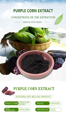 Anthocyanidins Purple Corn Extract ผงละเอียดสีม่วงแดง 5: 1 10:1 20:1